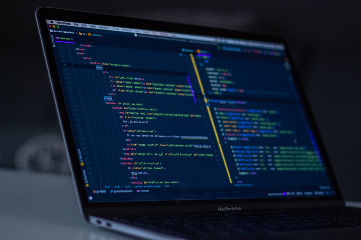 Code editor showing a modern frontend framework